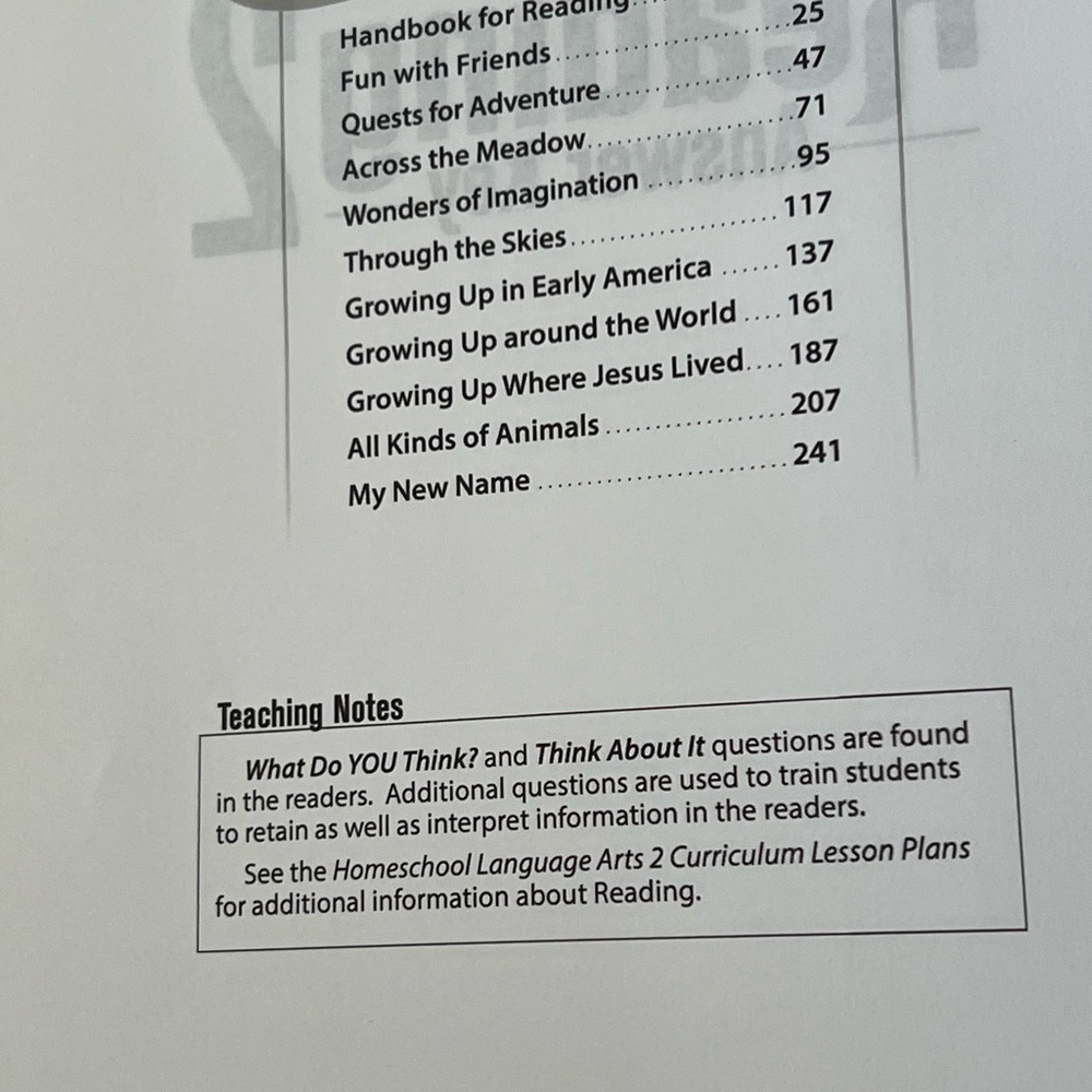Abeka Reading 2 Answer Key - Picture 2 of 4